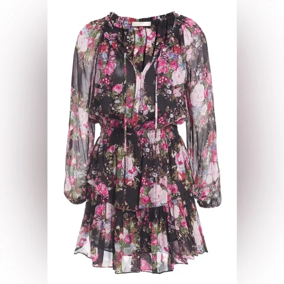 NWT LoveShackFancy Popover Dress In Midnight Muse